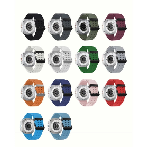 Samsung Galaxy Watch Ultra 47mm Zore KRD-118 Tırtıklı Tasarım Silikon Kordon - Midnight Blue