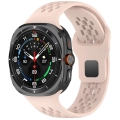 Samsung Galaxy Watch Ultra 47mm Kordon KRD-119 Delikli Tasarım Silikon Kordon - Pembe