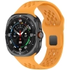 Samsung Galaxy Watch Ultra 47mm Kordon KRD-119 Delikli Tasarım Silikon Kordon - Sarı