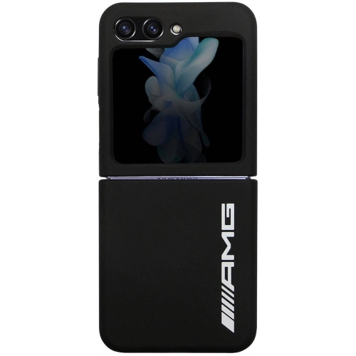 Galaxy Z Flip 5 Kılıf AMG Magsafe Şarj Özellikli Büyük Logo Dizayn Orjinal Lisanslı Kapak - Siyah