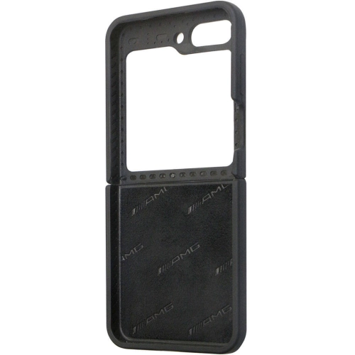 Samsung Galaxy Z Flip 5 Kılıf AMG Magsafe Şarj Özellikli Büyük Logo Dizayn Orjinal Lisanslı Kapak - Siyah