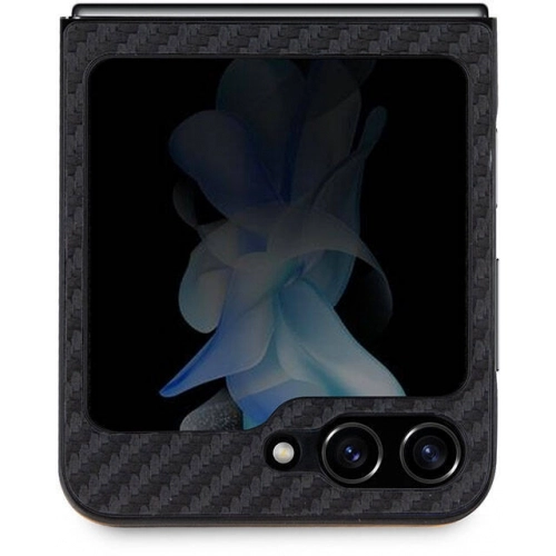 Galaxy Z Flip 5 Kılıf BMW Orjinal Lisanslı M Logolu PU Karbon Kapak - Siyah