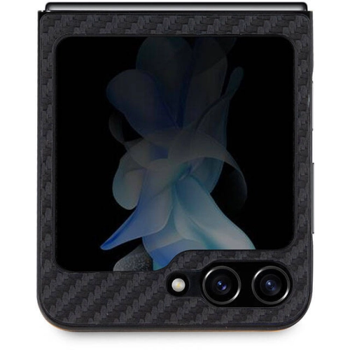 Samsung Galaxy Z Flip 5 Kılıf BMW Orjinal Lisanslı M Logolu PU Karbon Kapak - Siyah