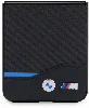 Samsung Galaxy Z Flip 5 Kılıf BMW Orjinal Lisanslı M Logolu PU Karbon Kapak - Siyah