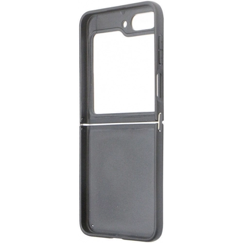 Galaxy Z Flip 5 Kılıf Guess Orjinal Lisanslı PU Deri Taşlı Üçgen Logo 4G Desenli Strass Kapak - Kahve