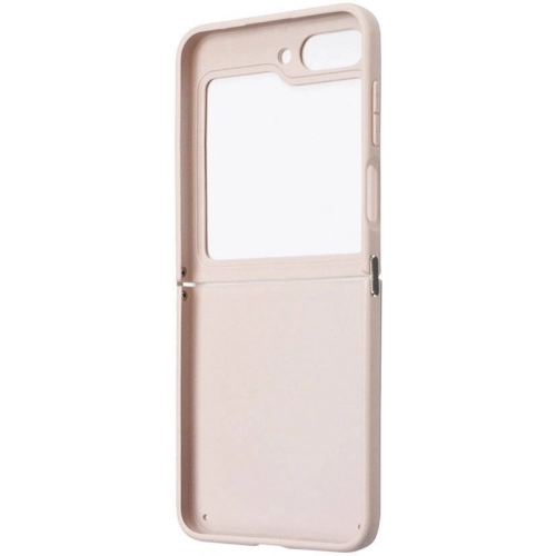 Galaxy Z Flip 5 Kılıf Guess Orjinal Lisanslı PU Deri Taşlı Üçgen Logo 4G Desenli Strass Kapak - Kahve