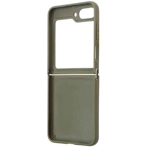 Galaxy Z Flip 5 Kılıf Guess Orjinal Lisanslı Yazı Logolu Glitter Flakes Kapak - Haki