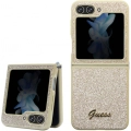 Galaxy Z Flip 5 Kılıf Guess Orjinal Lisanslı Yazı Logolu Glitter Script Kapak - Siyah