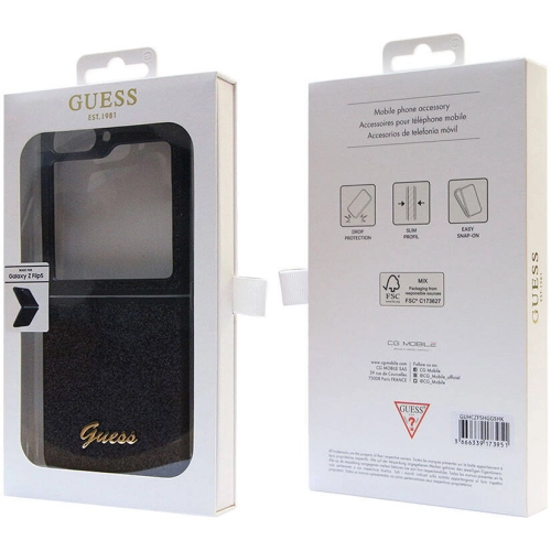 Galaxy Z Flip 5 Kılıf Guess Orjinal Lisanslı Yazı Logolu Glitter Script Kapak - Pembe