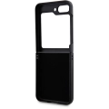 Samsung Galaxy Z Flip 5 Kılıf Karl Lagerfeld Orjinal Lisanslı K&C Metal Logolu Saffiano Kapak - Siyah