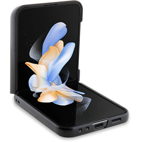 Samsung Galaxy Z Flip 5 Kılıf Karl Lagerfeld Orjinal Lisanslı KL Desenli Karl İkonik Saffiano Kapak - Siyah