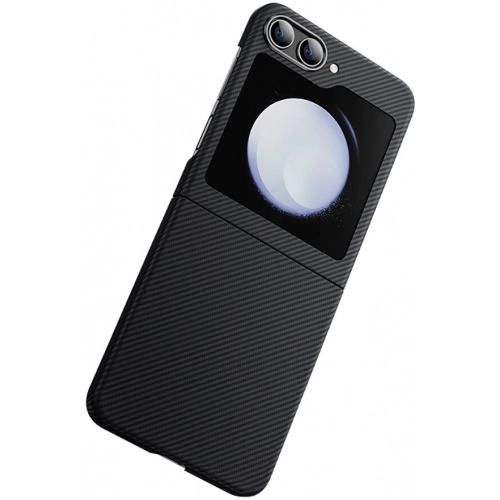 Galaxy Z Flip 5 Kılıf Magsafe Özellikli Karbon Fiber Benks Essential ArmorAir 600D Kevlar Kapak - Siyah