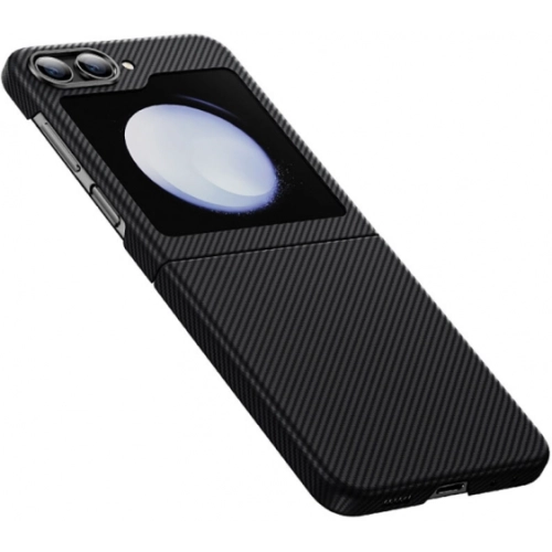 Galaxy Z Flip 5 Kılıf Magsafe Özellikli Karbon Fiber Benks Essential ArmorAir 600D Kevlar Kapak - Siyah