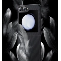 Galaxy Z Flip 5 Kılıf Magsafe Özellikli Karbon Fiber Benks Essential ArmorAir 600D Kevlar Kapak - Siyah