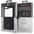 Galaxy Z Flip 5 Kılıf Mercedes Benz Orjinal Lisanslı Metal Yıldız Logolu Urban Deri Kapak - Siyah