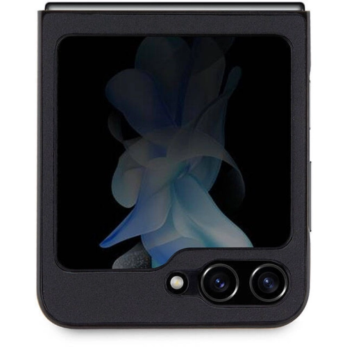 Samsung Galaxy Z Flip 5 Kılıf Mercedes Benz Orjinal Lisanslı Metal Yıldız Logolu Urban Deri Kapak - Siyah