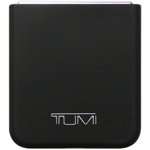 Galaxy Z Flip 5 Kılıf TUMI Liquid Silikon Metal Logo Dizayn Orjinal Lisanslı Kapak - Siyah