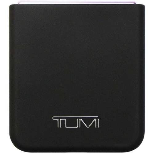 Samsung Galaxy Z Flip 5 Kılıf TUMI Liquid Silikon Metal Logo Dizayn Orjinal Lisanslı Kapak - Siyah