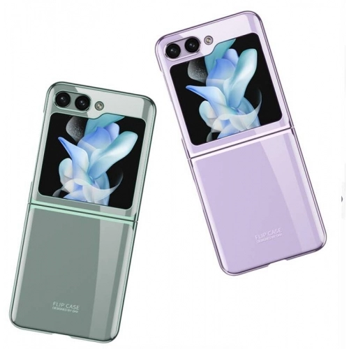 Samsung Galaxy Z Flip 5 Kılıf Zore Kıpta Lensli Kapak - Şeffaf