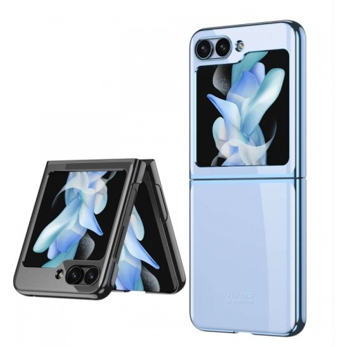 Samsung Galaxy Z Flip 5 Kılıf Zore Kıpta Lensli Kapak - Siyah