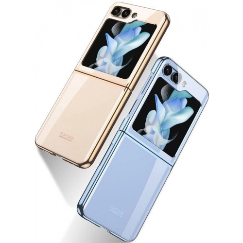 Samsung Galaxy Z Flip 5 Kılıf Zore Kıpta Lensli Kapak - Siyah