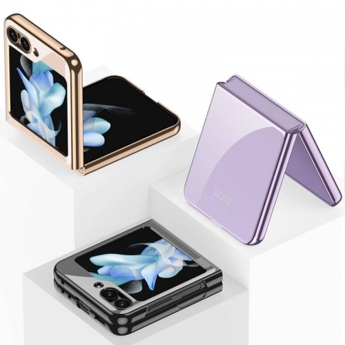 Samsung Galaxy Z Flip 5 Kılıf Zore Kıpta Lensli Kapak - Siyah