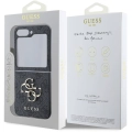 Samsung Galaxy Z Flip 6 Kılıf Guess Orjinal Lisanslı Leather Metal Logo Kapak - Kahverengi