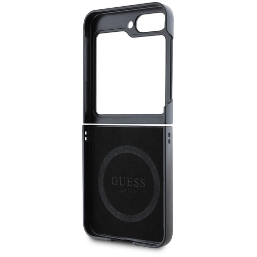 Samsung Galaxy Z Flip 6 Kılıf Guess Orjinal Lisanslı Love Guess Printing Kapak - Siyah