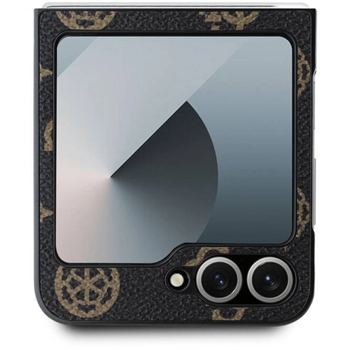 Samsung Galaxy Z Flip 6 Kılıf Guess Orjinal Lisanslı Peony Script Kapak - Siyah