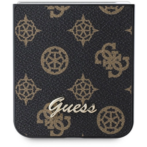 Samsung Galaxy Z Flip 6 Kılıf Guess Orjinal Lisanslı Peony Script Kapak - Siyah