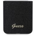Samsung Galaxy Z Flip 6 Kılıf Guess Orjinal Lisanslı Yazı Logolu Glitter Script Kapak - Siyah