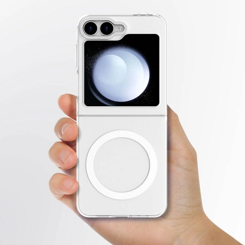 Samsung Galaxy Z Flip 6 Kılıf Magsafe Şarj Özellikli Şeffaf Youngkit Crystal Shield Serisi Kapak - Şeffaf