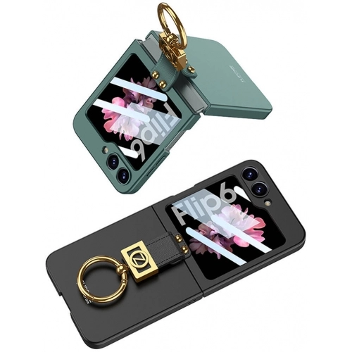 Galaxy Z Flip 6 Kılıf Zore Z Harfli Yüzüklü Kıpta Kapak - Lila