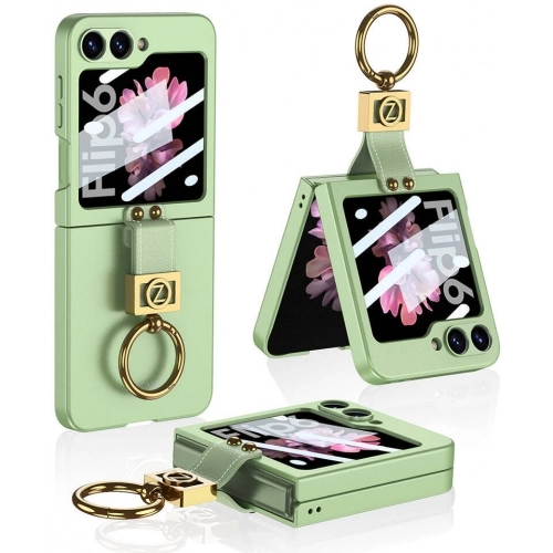 Galaxy Z Flip 6 Kılıf Zore Z Harfli Yüzüklü Kıpta Kapak - Siyah