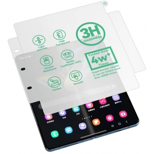 Galaxy Z Fold 3 Zore Hizalama Aparatlı S-Fit Body Ekran Koruyucu - Şeffaf