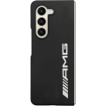 Galaxy Z Fold 5 Kılıf AMG Magsafe Şarj Özellikli Büyük Logo Dizayn Orjinal Lisanslı Kapak - Siyah