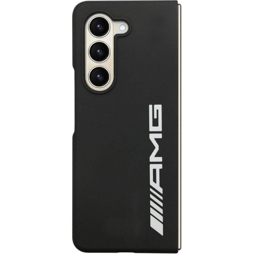 Galaxy Z Fold 5 Kılıf AMG Magsafe Şarj Özellikli Büyük Logo Dizayn Orjinal Lisanslı Kapak - Siyah