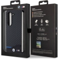 Galaxy Z Fold 5 Kılıf BMW Orjinal Lisanslı M Logolu PU Karbon Kapak - Siyah