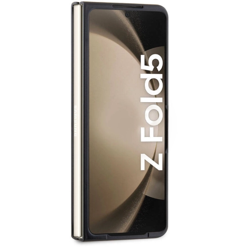 Samsung Galaxy Z Fold 5 Kılıf BMW Orjinal Lisanslı M Logolu PU Karbon Kapak - Siyah