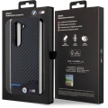 Samsung Galaxy Z Fold 5 Kılıf BMW Orjinal Lisanslı M Logolu PU Karbon Kapak - Siyah
