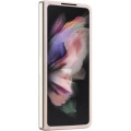 Galaxy Z Fold 5 Kılıf Guess Orjinal Lisanslı PU Deri Taşlı Üçgen Logo 4G Desenli Strass Kapak - Kahve