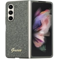 Galaxy Z Fold 5 Kılıf Guess Orjinal Lisanslı Yazı Logolu Glitter Flakes Kapak - Haki