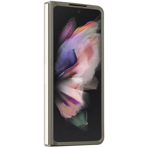 Galaxy Z Fold 5 Kılıf Guess Orjinal Lisanslı Yazı Logolu Glitter Flakes Kapak - Haki