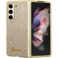 Galaxy Z Fold 5 Kılıf Guess Orjinal Lisanslı Yazı Logolu Glitter Script Kapak - Gold