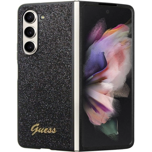 Galaxy Z Fold 5 Kılıf Guess Orjinal Lisanslı Yazı Logolu Glitter Script Kapak - Gold