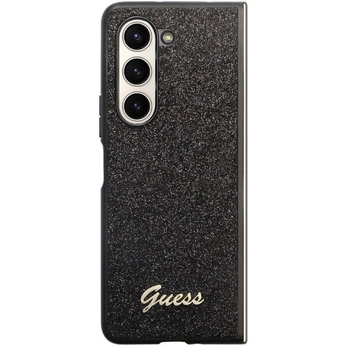 Galaxy Z Fold 5 Kılıf Guess Orjinal Lisanslı Yazı Logolu Glitter Script Kapak - Gold