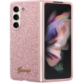 Galaxy Z Fold 5 Kılıf Guess Orjinal Lisanslı Yazı Logolu Glitter Script Kapak - Gold
