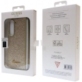 Galaxy Z Fold 5 Kılıf Guess Orjinal Lisanslı Yazı Logolu Glitter Script Kapak - Gold