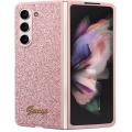 Galaxy Z Fold 5 Kılıf Guess Orjinal Lisanslı Yazı Logolu Glitter Script Kapak - Gold