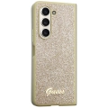 Galaxy Z Fold 5 Kılıf Guess Orjinal Lisanslı Yazı Logolu Glitter Script Kapak - Gold